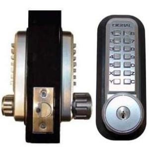 Lockey 2230DC-KO Mechanical Digital Double Sided Combination Spring Latch Door Lock With Key Override