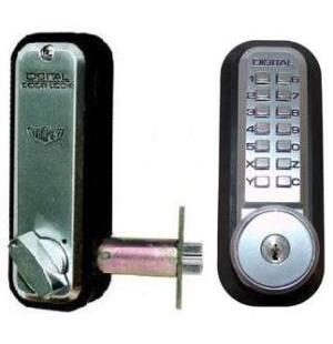 Lockey 2230KO Mechanical Digital Spring Latch Door Lock With Key Override