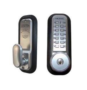 Lockey 2435KO Mechanical Digital Spring Latch Door Lock With Key Override