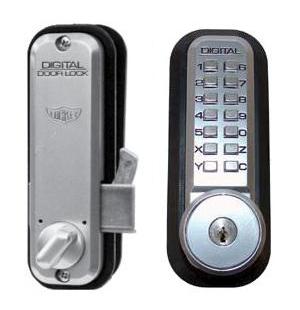 Lockey 2500KO Mechanical Digital Sliding Door Lock With Key Override